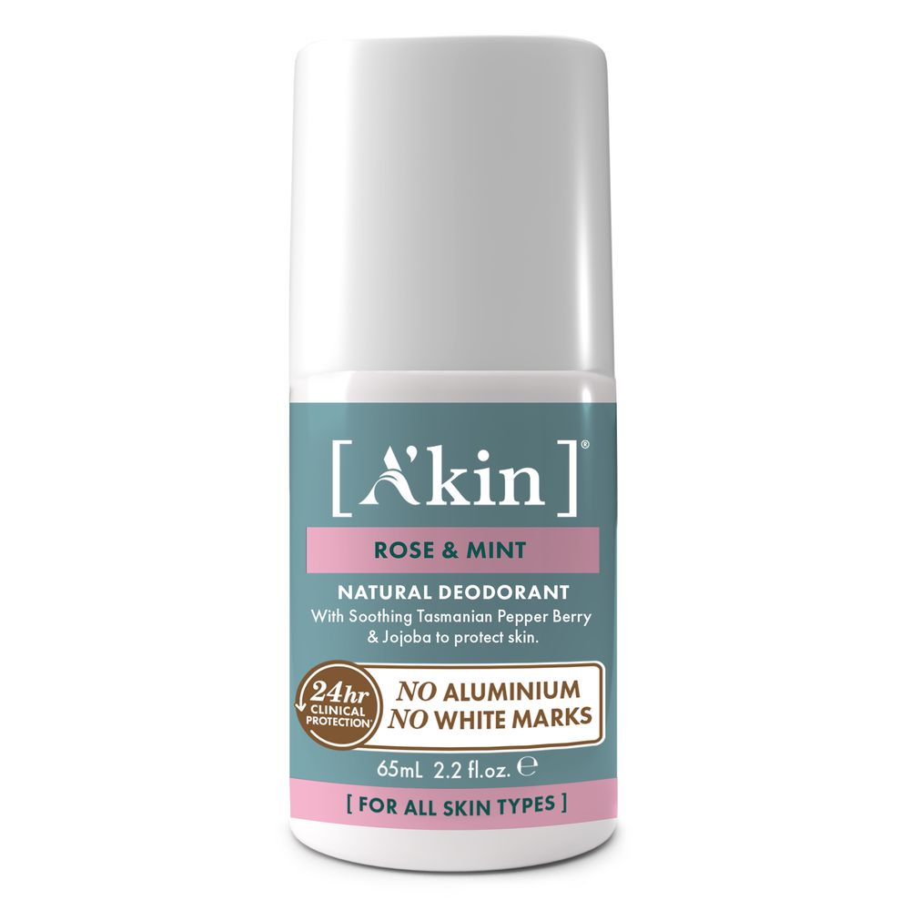 (EXP: Feb 2027) A'kin Rose & Mint Roll-On Deodorant 65ml AK0131