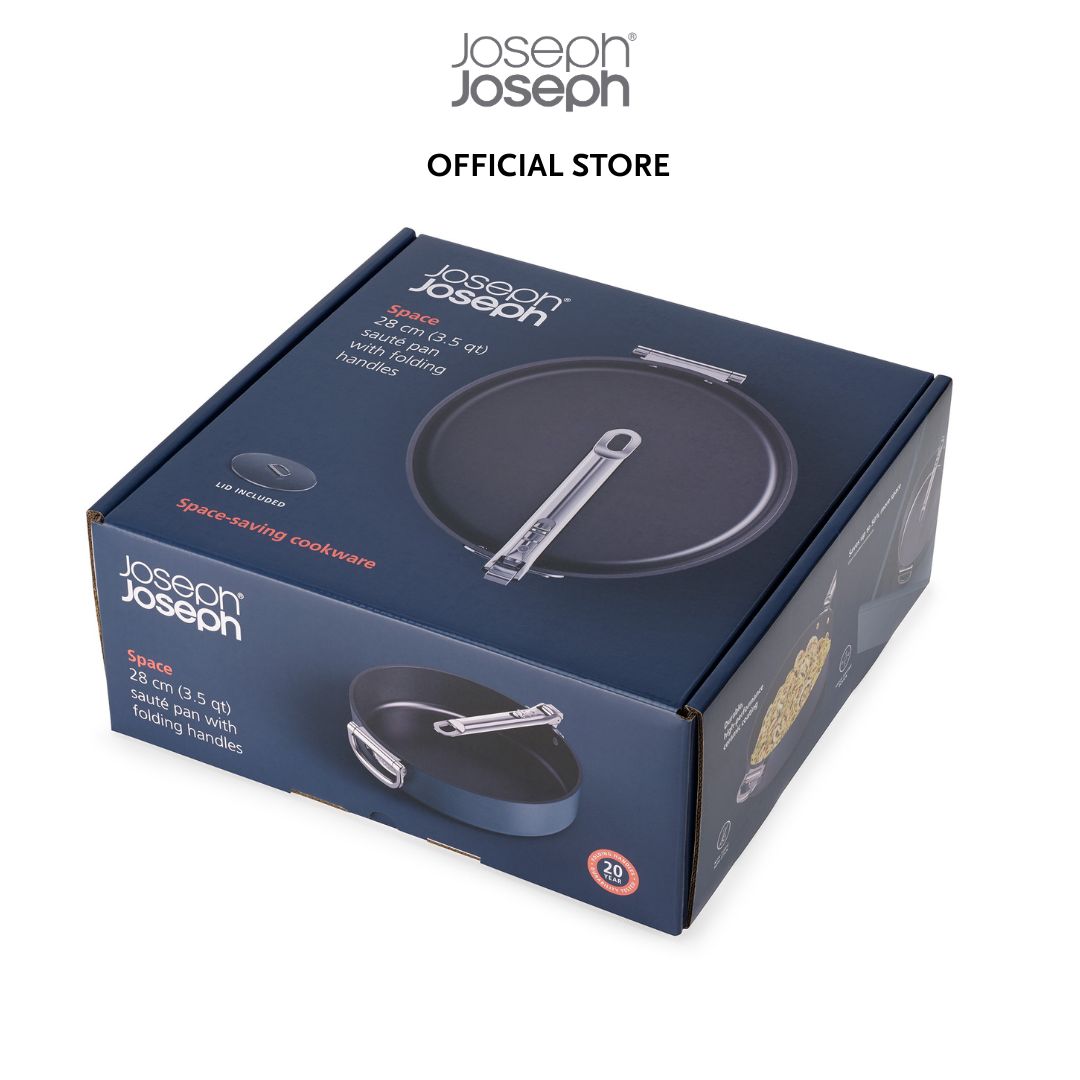 Joseph Joseph Space Folding Handle Ceramic Non-stick 28cm Blue Saute Pan & Lid JJ0153