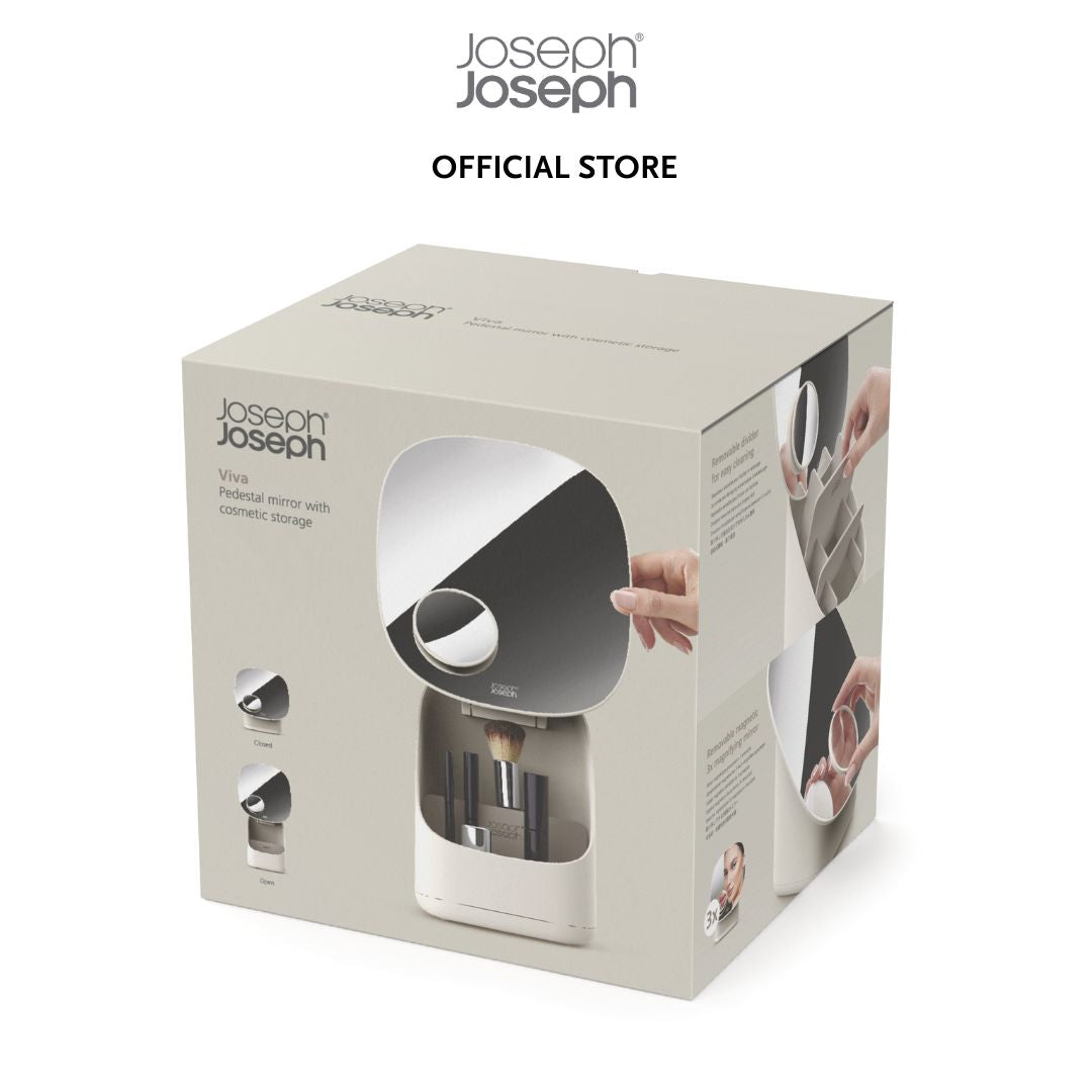 Joseph Joseph Viva Pedestal Mirror with Cosmetic Organiser JJ0237