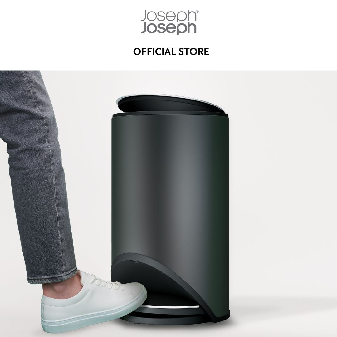 Joseph Joseph Arc™ 10L Easy-push Matt Black Pedal Bin JJ0135