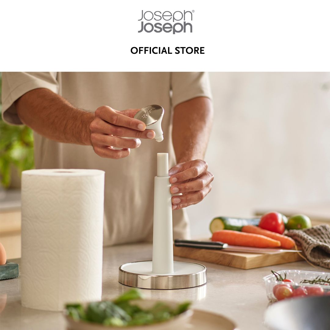 Joseph Joseph Push&Tear™ Grey Kitchen Roll Holder JJ0253 (Black) / JJ0267 (Stone)