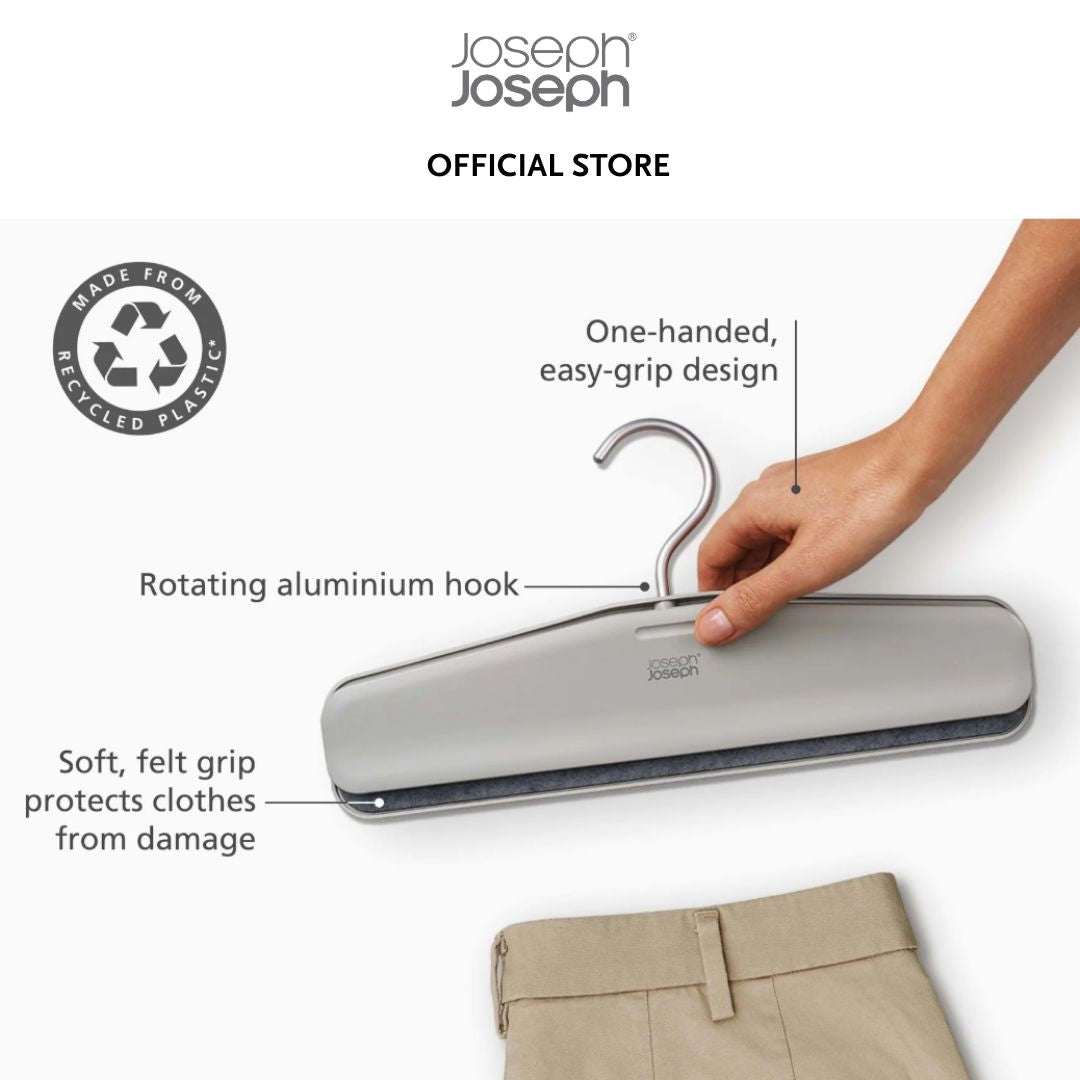 Joseph Joseph Orderly™ Easy-grip Set of 2 Ecru Skirt & Trouser Hangers JJ0189