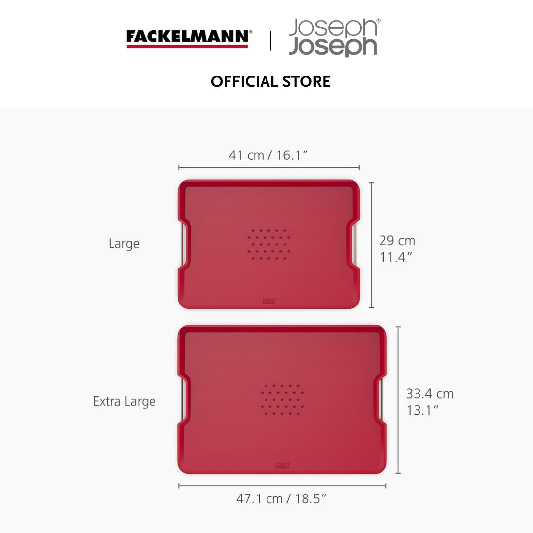 Joseph Joseph Cut&Carve™ Plus Multi-function Red Chopping Board JJ0203 (Large)