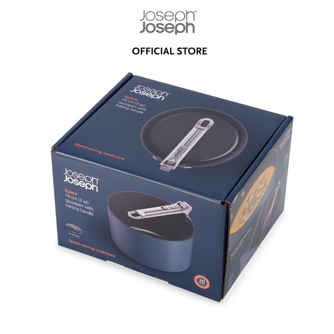 Joseph Joseph Space Folding Handle Ceramic Non-stick 19cm Blue Saucepan & Lid JJ0148