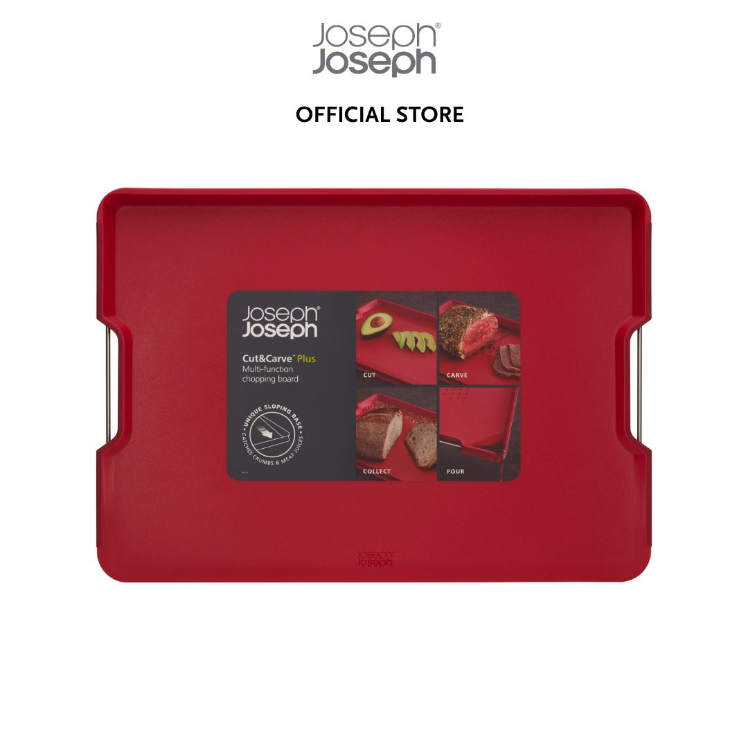 Joseph Joseph Cut&Carve™ Plus Multi-function Red Chopping Board JJ0203 (Large)