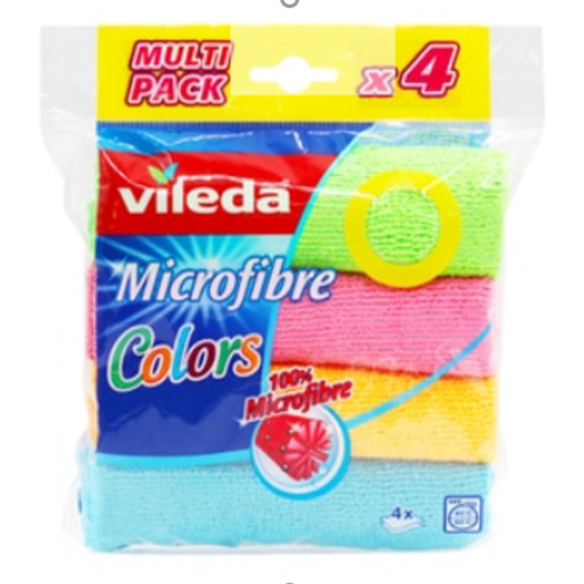 Vileda Microfibre Colour Cloth 4's VA0061 Fackelmann Housewares Singapore