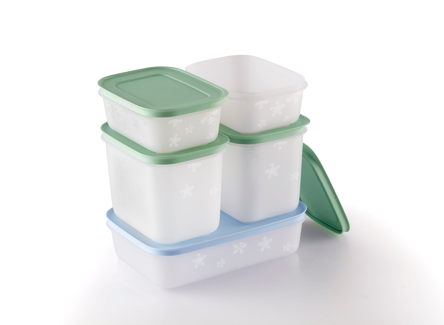 Tupperware Freezable 5pcs Container Set (2x450ml/1x1L/2x1.1L) TP0001