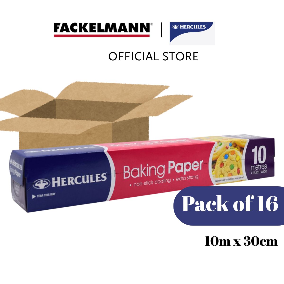 [Bundle of 16] Hercules Baking Paper 10m x 30cm HC0027