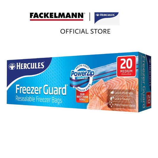Hercules Freezerguard Resealable Medium 22cm x 25cm Slider Bags (20pcs/Pack) HC0013