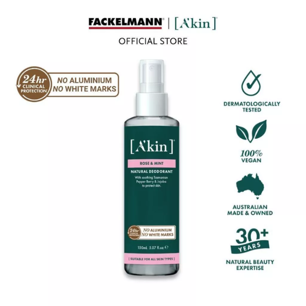 (EXP: Sep 26) A'kin Rose & Mint Spray Deodorant 150ml AK0128