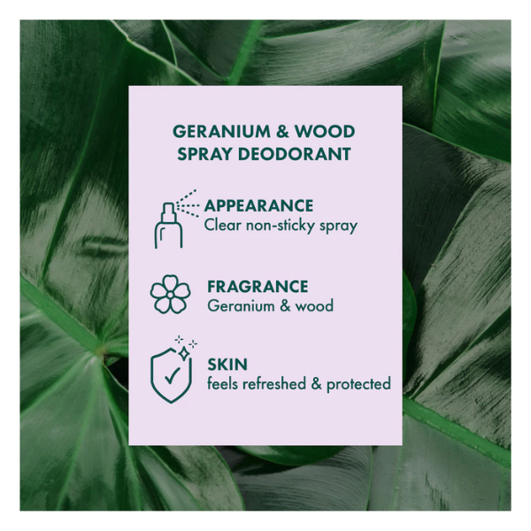 (EXP: Sep 2026) A'kin Geranium & Wood Spray Deodorant 150ml AK0130