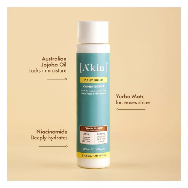 (EXP: Sep 26) A'kin Daily Shine Conditioner 375ml AK0120 (For All Hair Type)