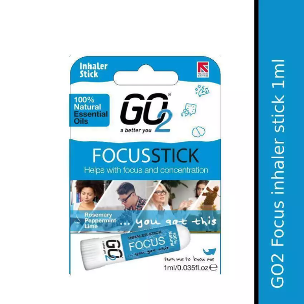 GO2 Inhaler Stick (Essential Oils with 100% Natural, Synthetic-Free and Cruelty-Free)