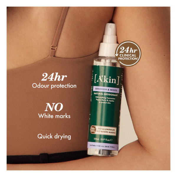 (EXP: Sep 2026) A'kin Geranium & Wood Spray Deodorant 150ml AK0130