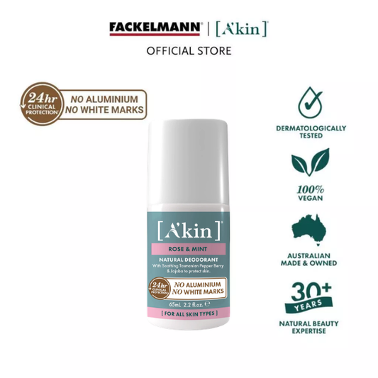 (EXP: Dec 2026) A'kin Rose & Mint Roll-On Deodorant 65ml AK0131