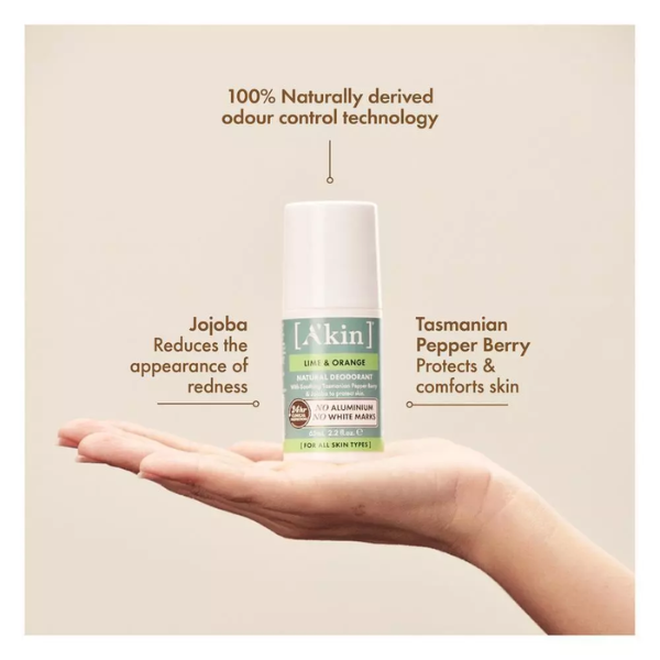 (EXP: Feb 2027) A'kin Lime & Orange Roll-On Deodorant 65ml AK0132