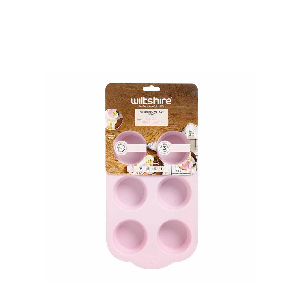 Wiltshire Bend N Bake Silicone Muffin Pan 6 Cup