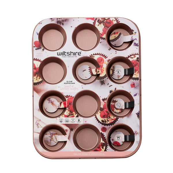 Wiltshire Rose Gold Muffin Pan 12 Cup