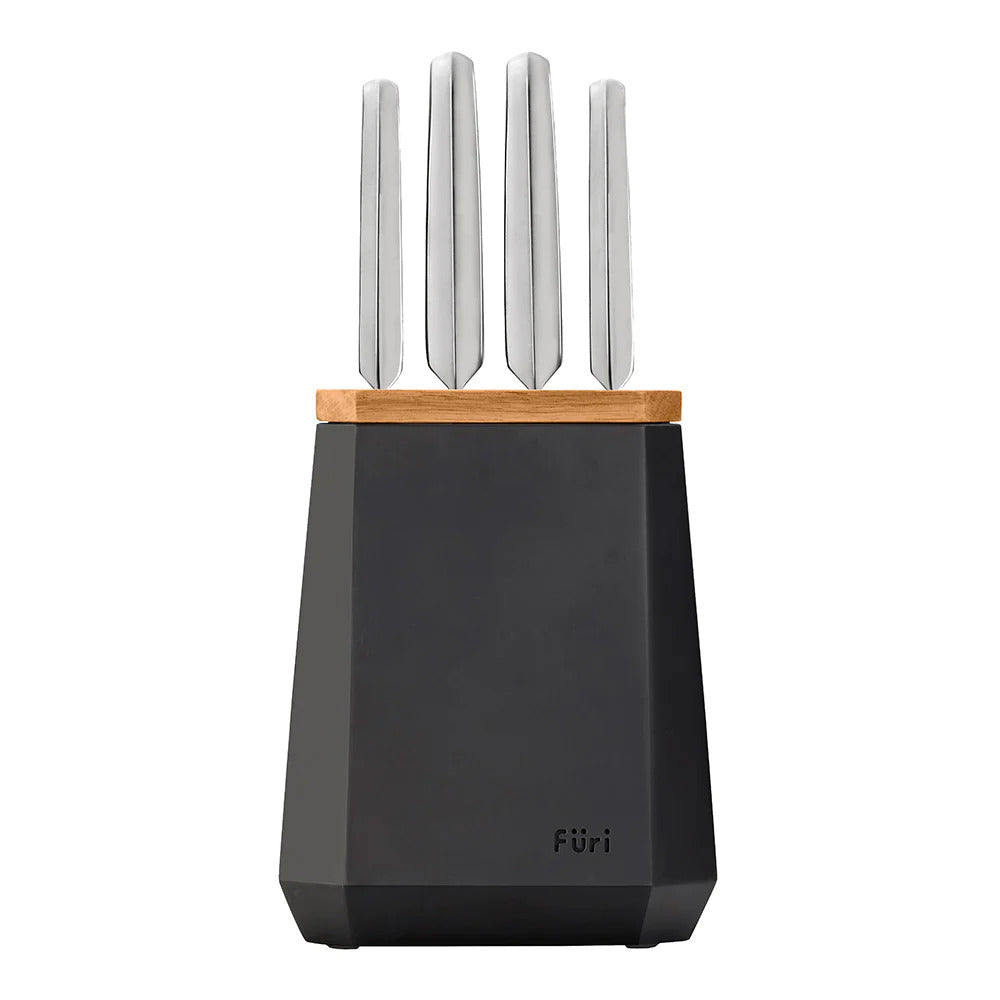 Furi Stone Knife Block Set Midnight 5 Piece
