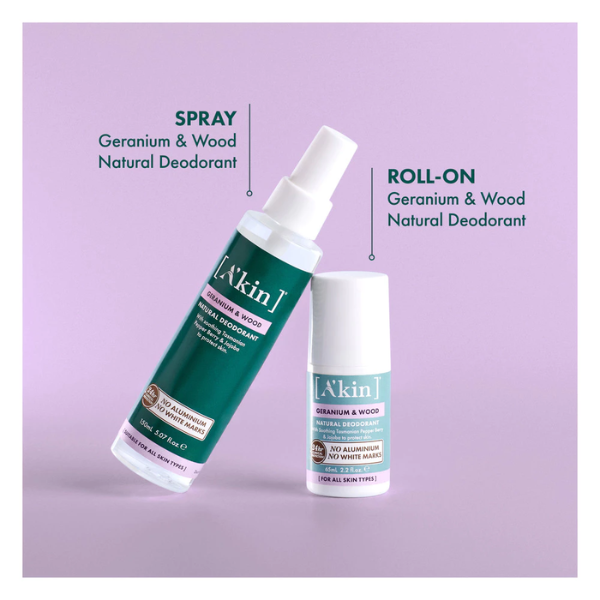 (EXP: Jan 2027) A'kin Geranium & Wood Roll-On Deodorant 65ml AK0133