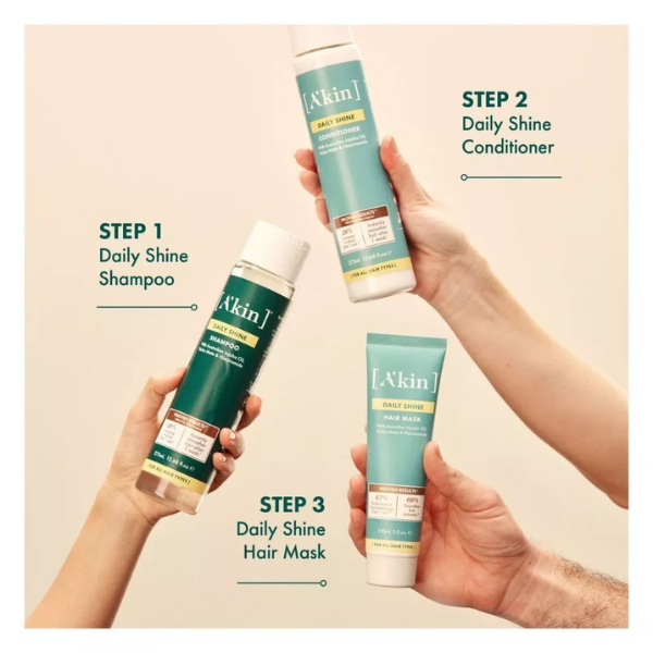 (EXP: Sep 26) A'kin Daily Shine Conditioner 375ml AK0120 (For All Hair Type)