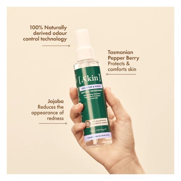 (EXP: Sep 2026) A'kin Geranium & Wood Spray Deodorant 150ml AK0130