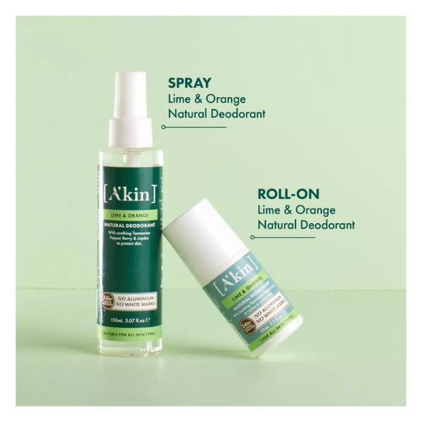(EXP: Feb 2027) A'kin Lime & Orange Roll-On Deodorant 65ml AK0132