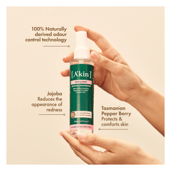 (EXP: Sep 26) A'kin Rose & Mint Spray Deodorant 150ml AK0128