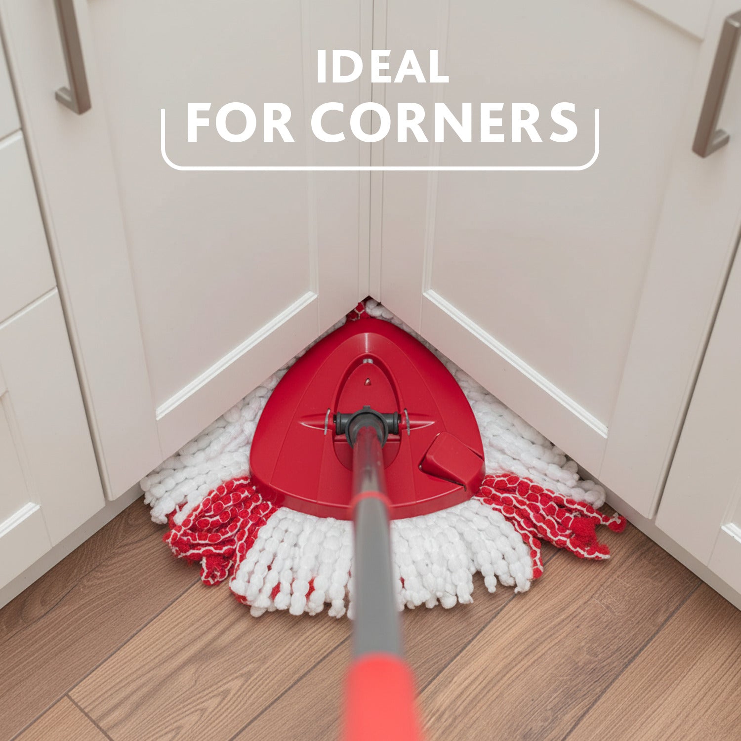 Vileda Turbo floor mop bucket set with foot pedal activated spinning wringer Telescopic handle 65 – 131 cm  floor mop with spinning wringer  microfibre mop head  deep cleaning with less effort