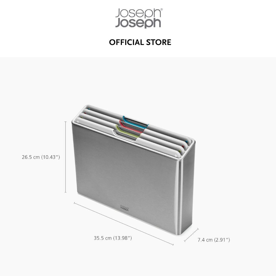 Joseph Jospeh Folio Steel 4-piece Stone Chopping Board Set With Stainless-Steel Case JJ0142