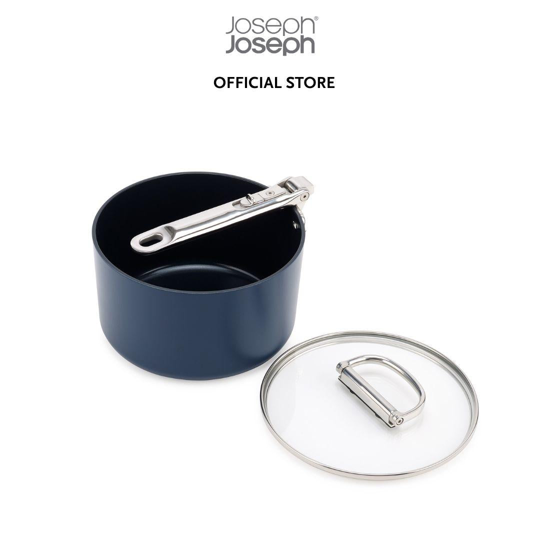 Joseph Joseph Space Folding Handle Ceramic Non-stick 19cm Blue Saucepan & Lid JJ0148