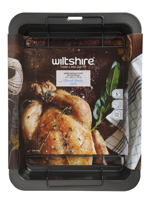 Wiltshire Easybake Deep Roast Pan with Rack 37cm