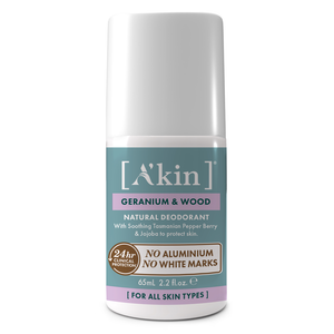 A'kin Geranium & Wood Roll-On Deodorant 65ml AK0133