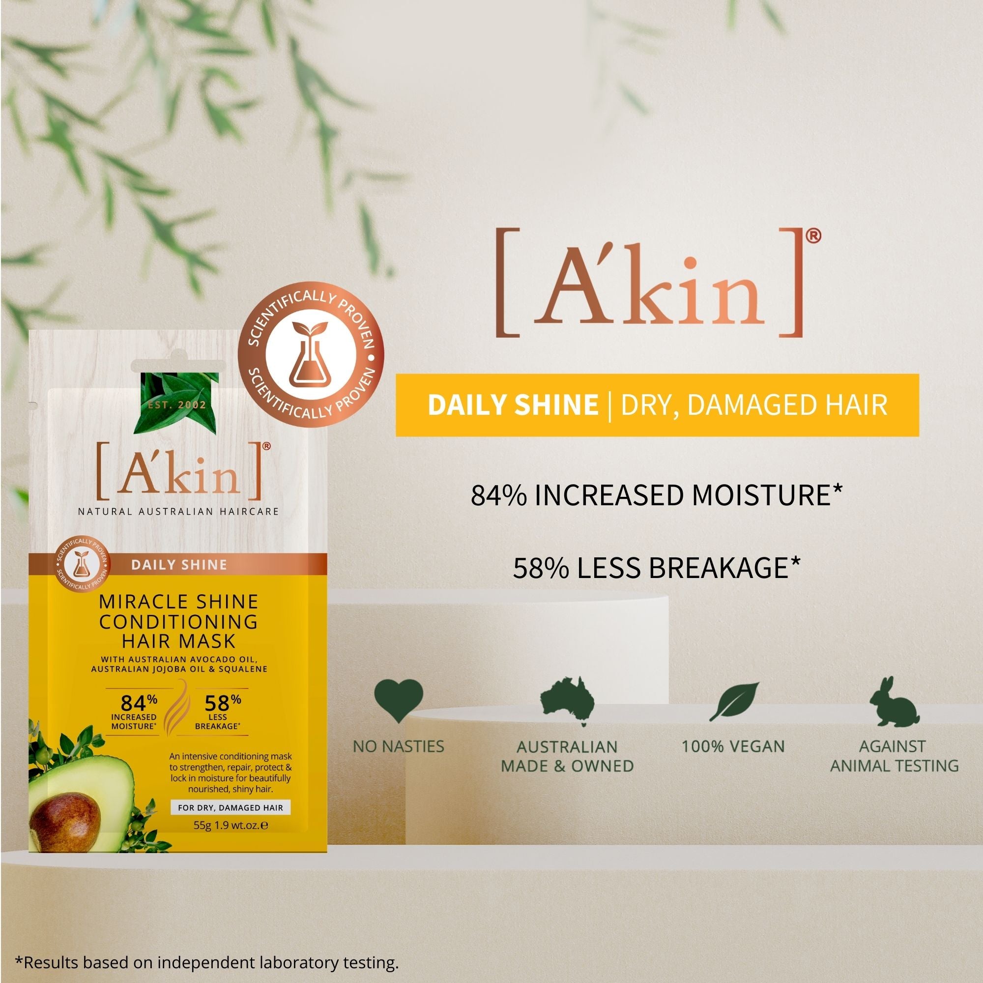 A'kin Silicon Free Conditioning Hair Mask AK0101 (Dry & Damaged Hair) 55g (Exp: 8/7/24)