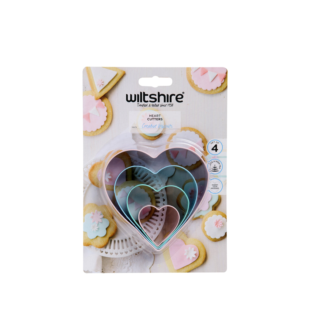 Wiltshire Heart Cookie Cutters Set of 4