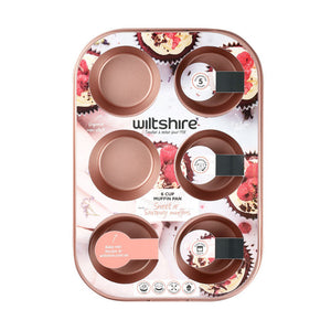 Wiltshire Rose Gold 6 Cup Muffin Pan