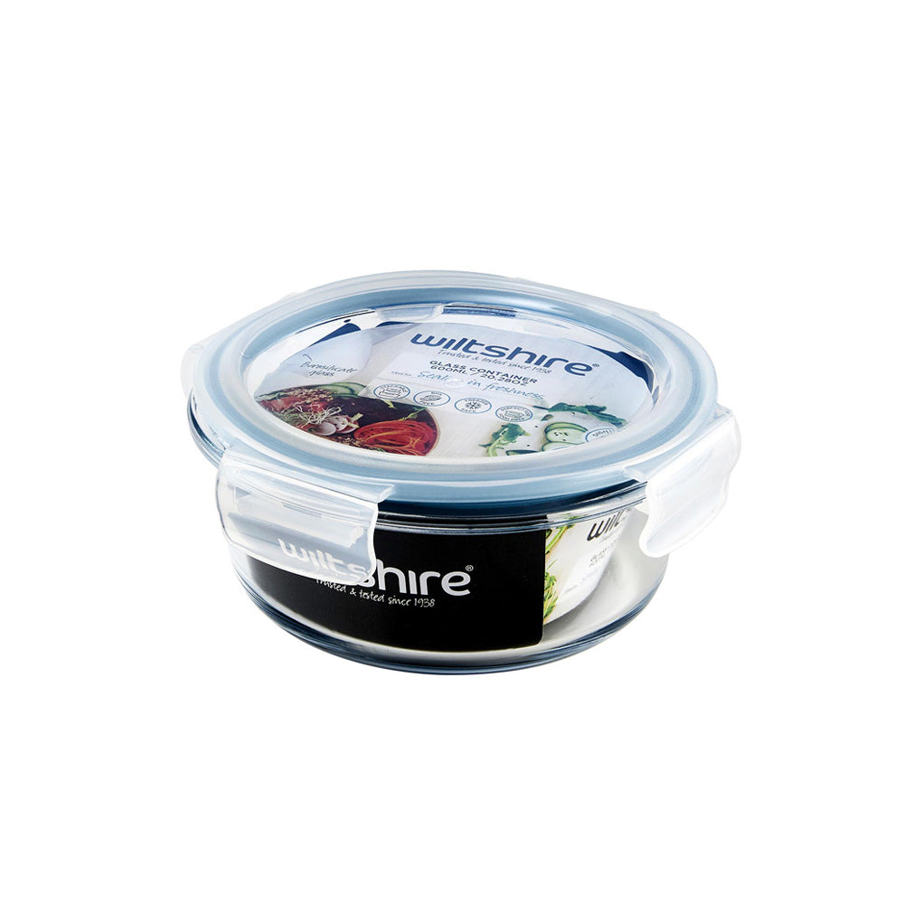 Wiltshire Glass Food Container Round 600ml HW1190 / Food container with lid
