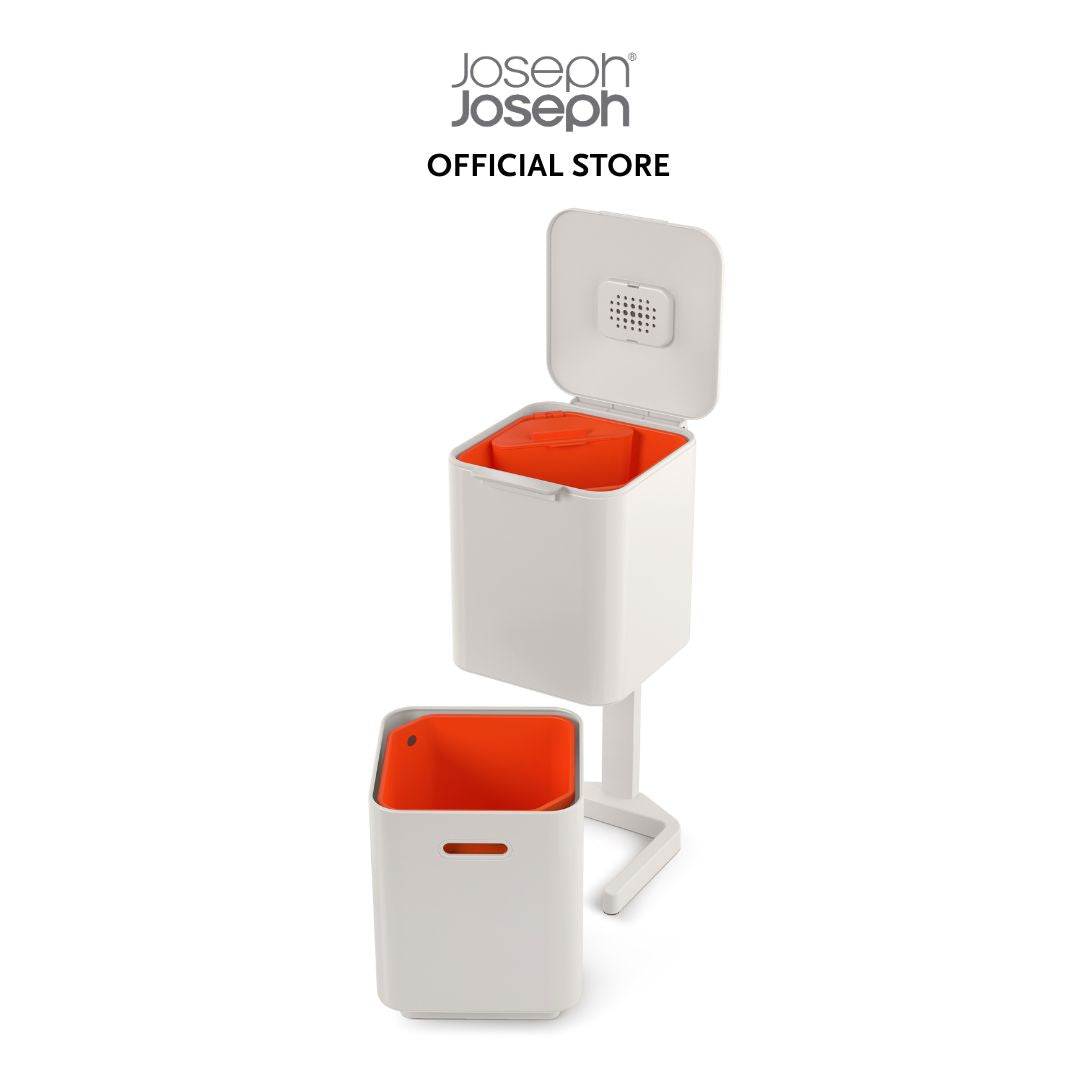 Joseph Joseph Totem Compact 40L Waste & Recycling Bin JJ0132 (Stainless Steel) / JJ0133 (Stone)