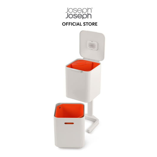 Joseph Joseph Totem Compact 40L Waste & Recycling Bin JJ0132 (Stainless Steel) / JJ0133 (Stone)