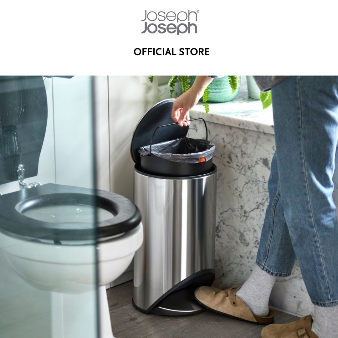 Joseph Joseph Arc™ 10L Easy-push Stainless-steel Pedal Bin JJ0136