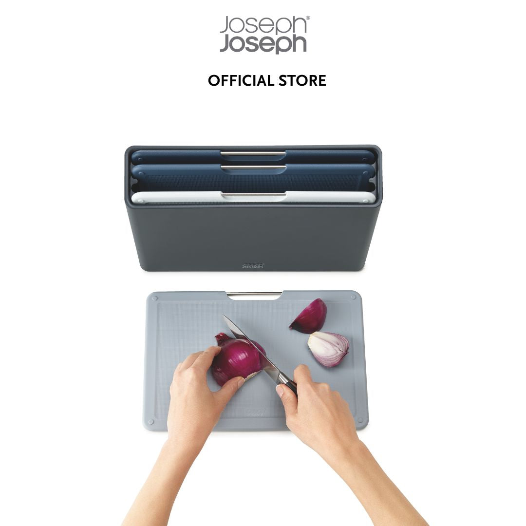 Joseph Joseph Folio™ 4-piece Grey Chopping Board Set JJ0193 (Large) /  JJ0194 (Regular)