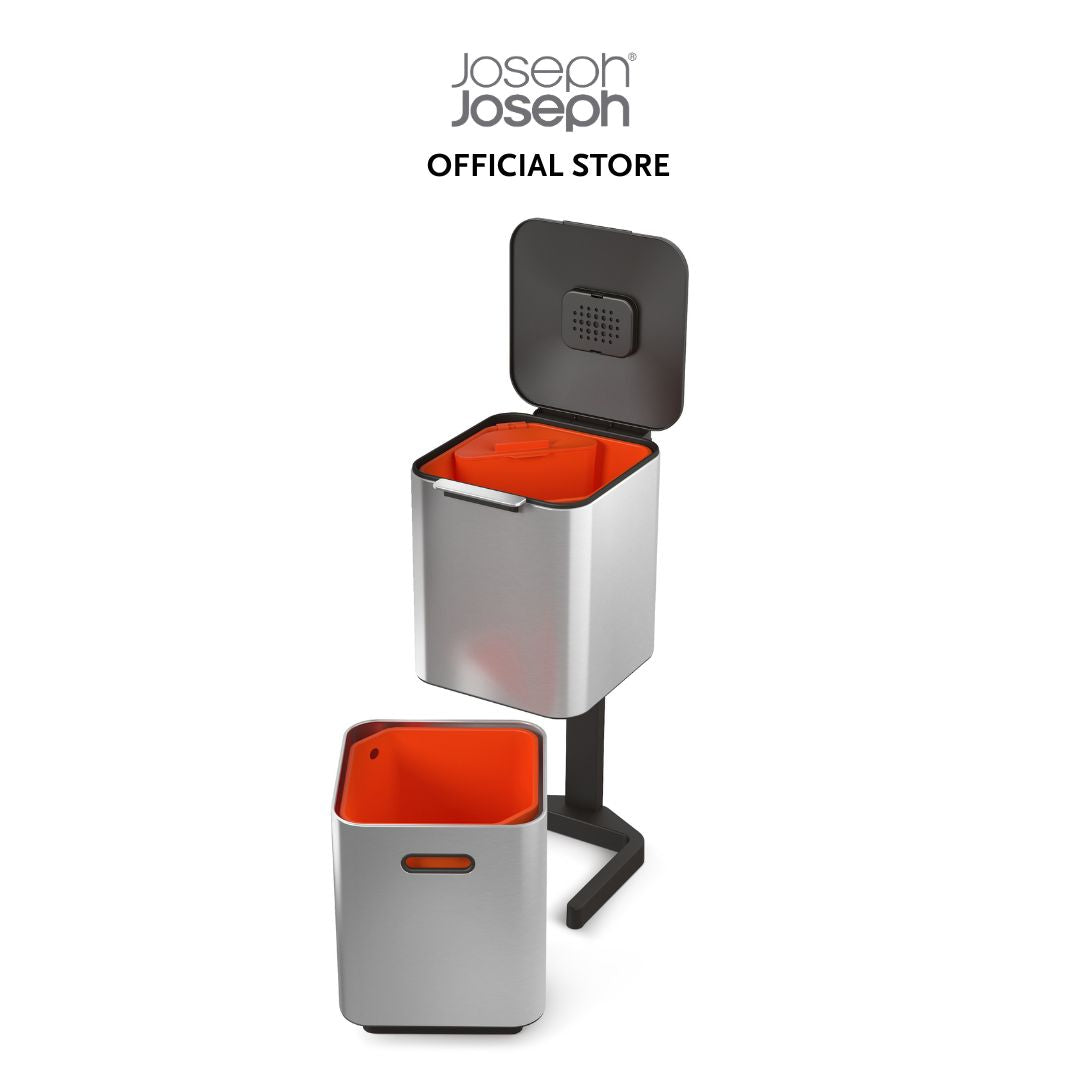 Joseph Joseph Totem Compact 40L Waste & Recycling Bin JJ0132 (Stainless Steel) / JJ0133 (Stone)