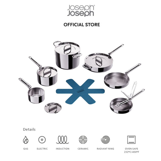Joseph Joseph Space Steel Folding Handle 6-Piece Cookware Set JJ0286