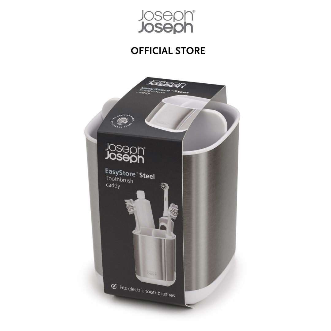 Joseph Joseph EasyStore™ Stainless-steel Toothbrush Holder JJ0216 (small) / JJ0217 (large)