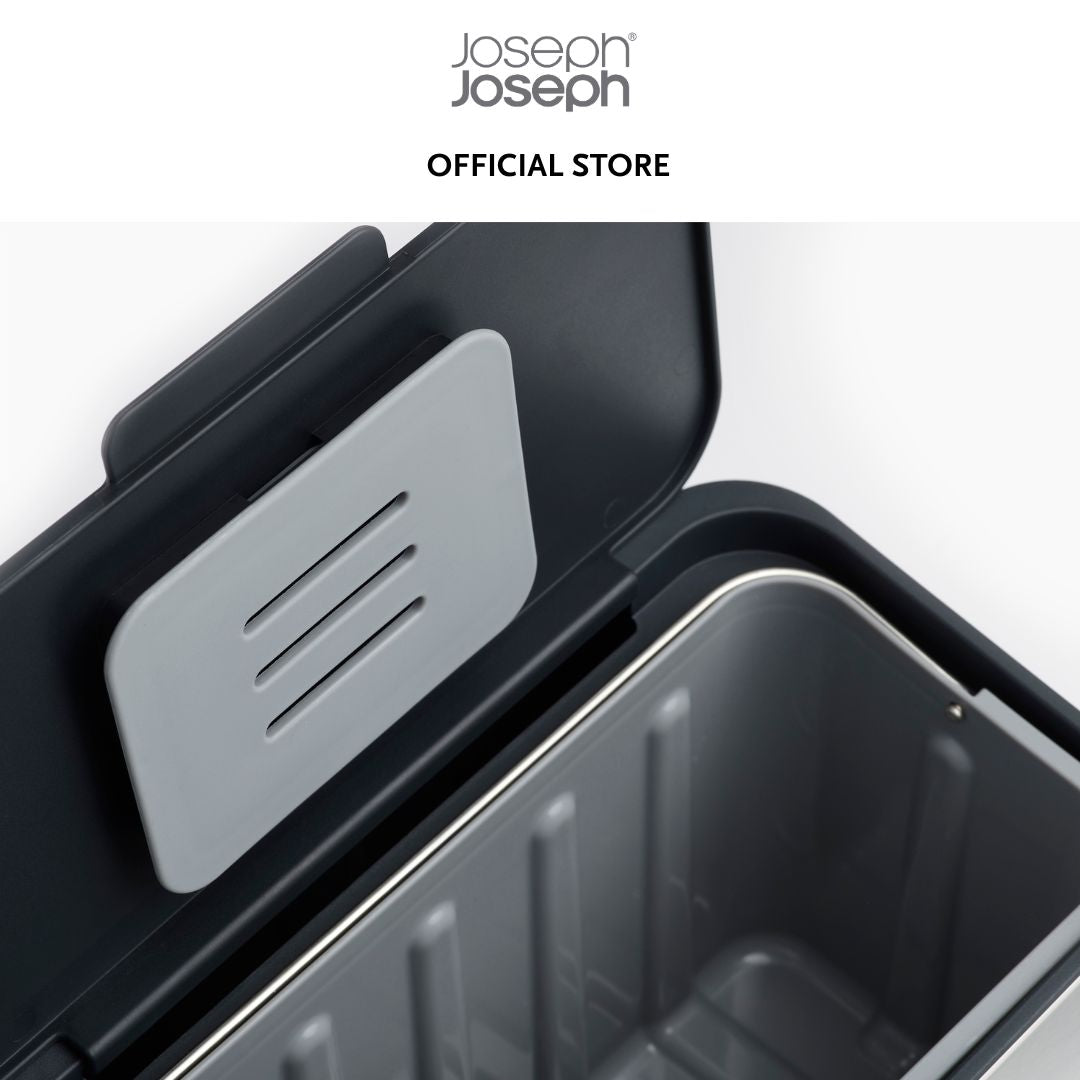 Joseph Joseph Collect™ 4L Stainless-steel Food Waste Caddy (Grey) JJ0134