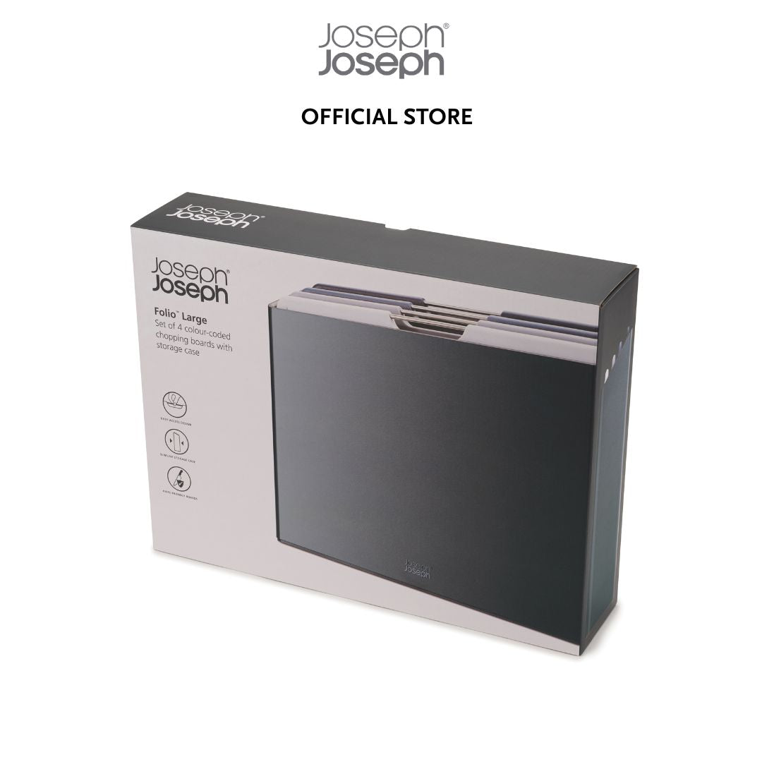 Joseph Joseph Folio™ 4-piece Grey Chopping Board Set JJ0193 (Large) /  JJ0194 (Regular)
