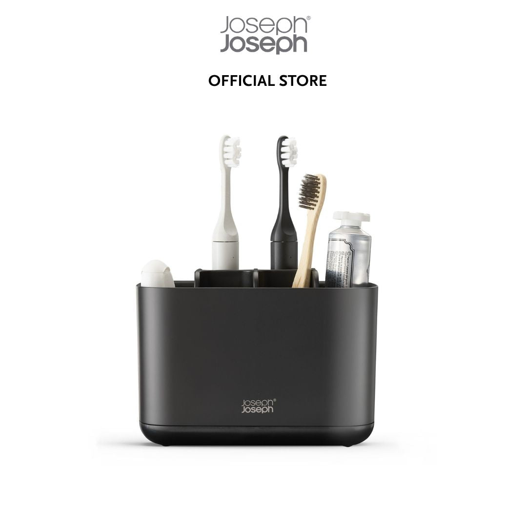 Joseph Joseph EasyStore™ Matt Toothbrush Holder Black Medium JJ0232 / Large JJ0233