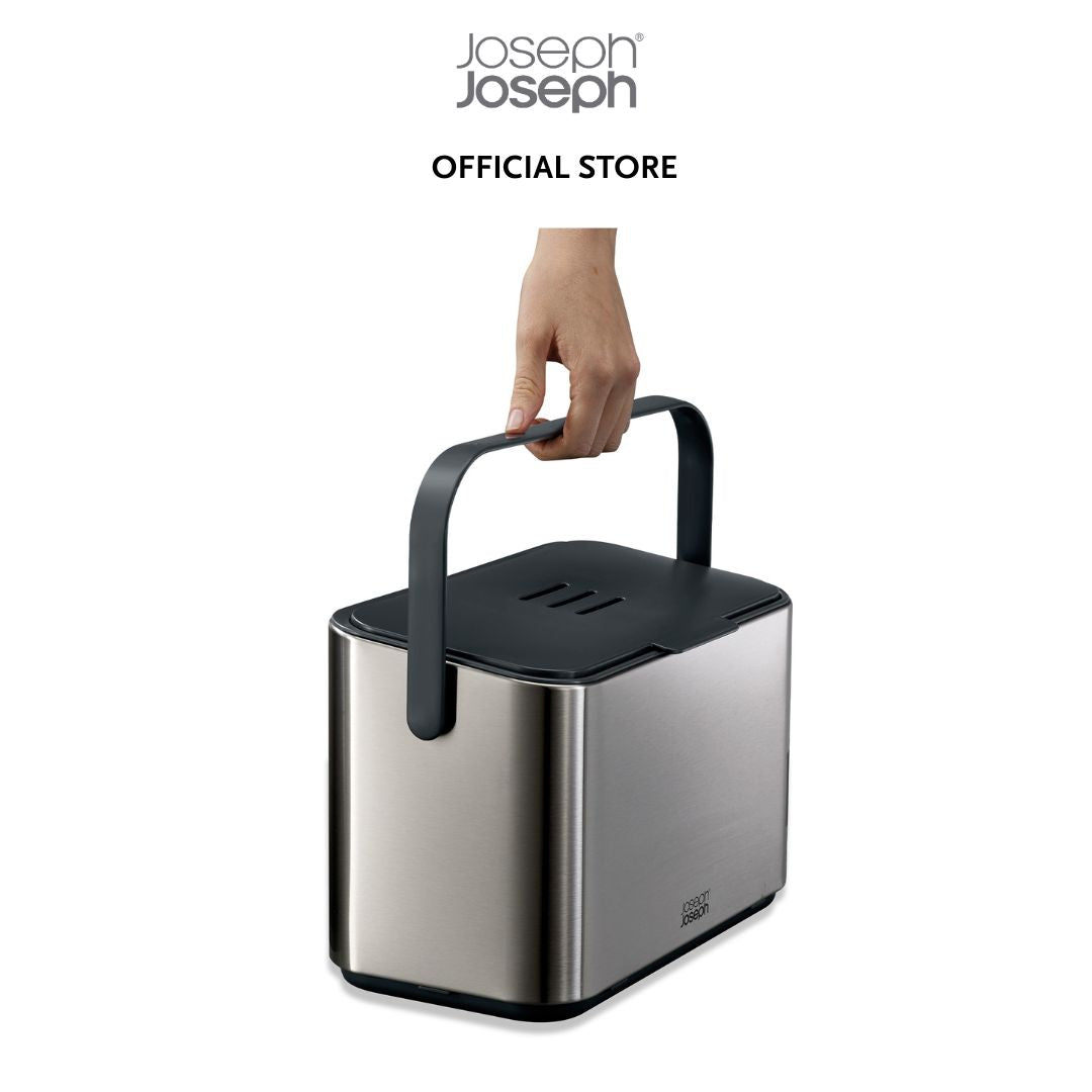 Joseph Joseph Collect™ 4L Stainless-steel Food Waste Caddy (Grey) JJ0134