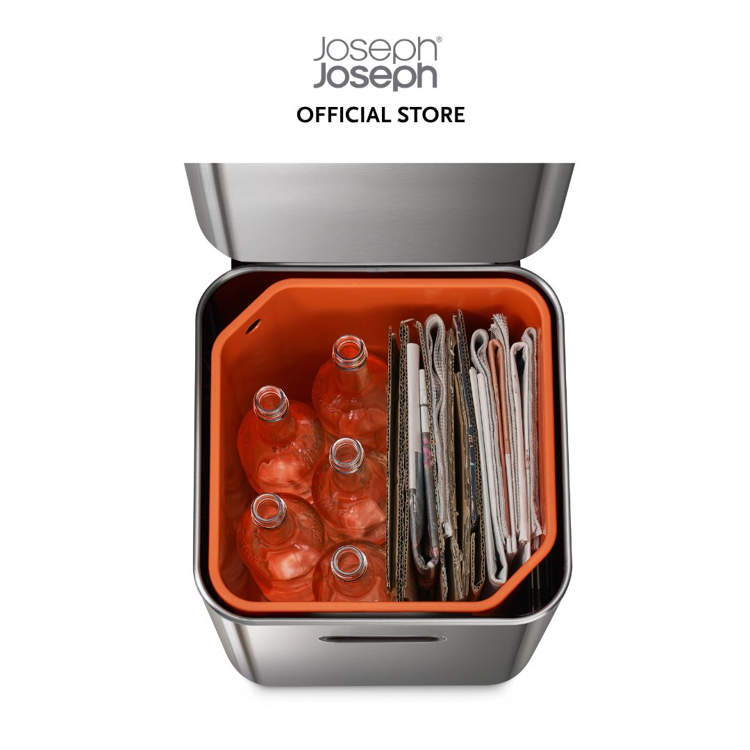 Joseph Joseph Totem Compact 40L Waste & Recycling Bin JJ0132 (Stainless Steel) / JJ0133 (Stone)