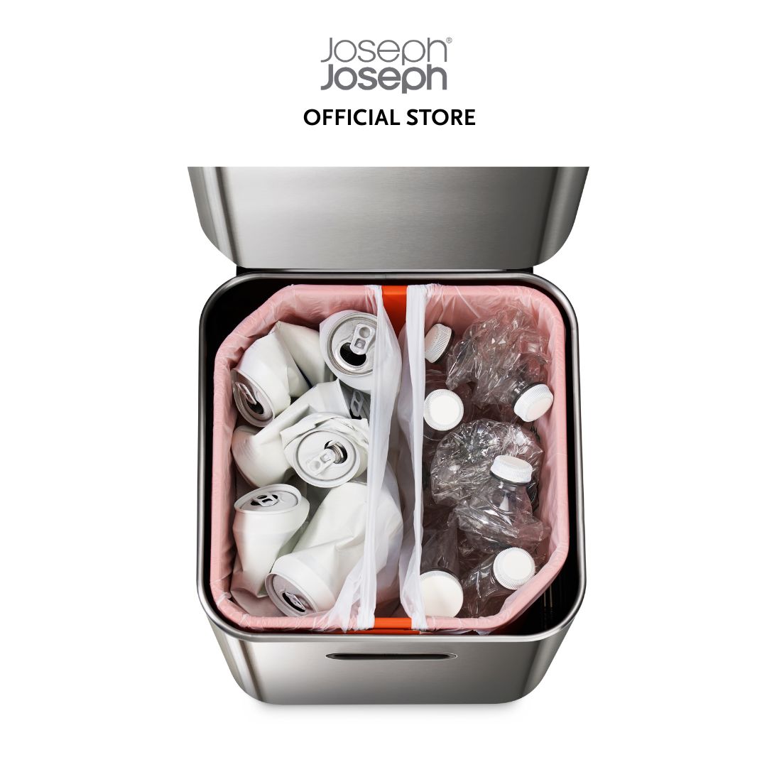 Joseph Joseph Totem Compact 40L Waste & Recycling Bin JJ0132 (Stainless Steel) / JJ0133 (Stone)